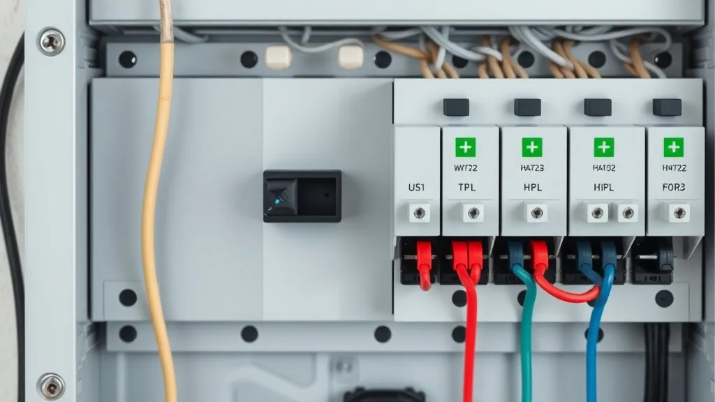 A professional close-up of a modern residential electrical b